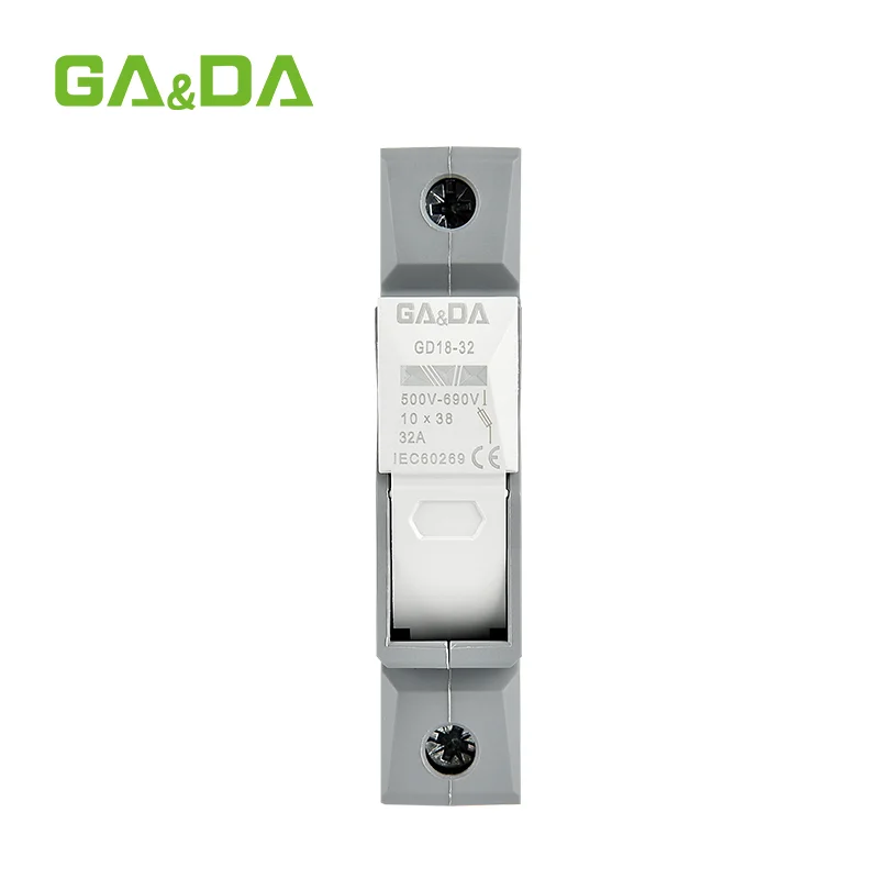 GA&DA GD18-32 32A Cylindrical Fuse Holder 10x38mm 1P 2P 3P 4P DIN Rail Manufacturer