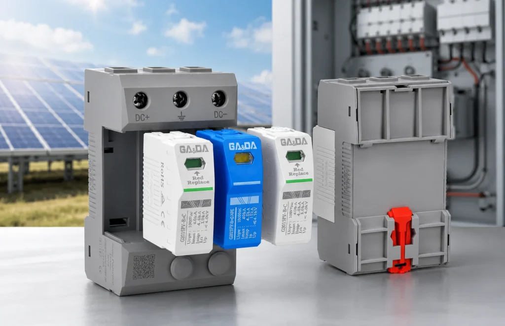 dc spd module structure for solar protection