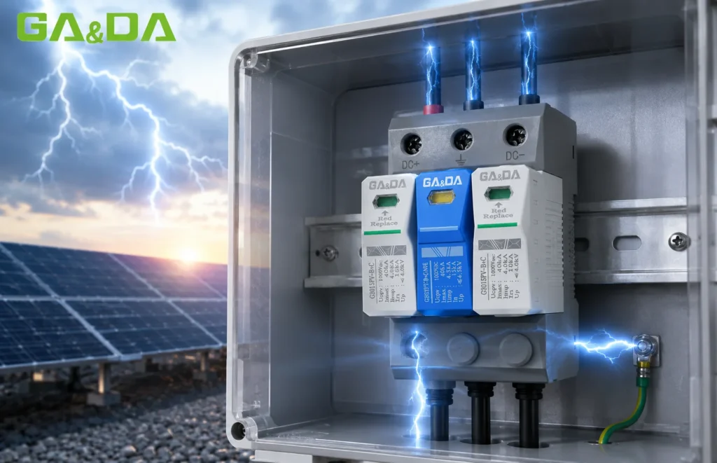 solar dc spd lightning protection application