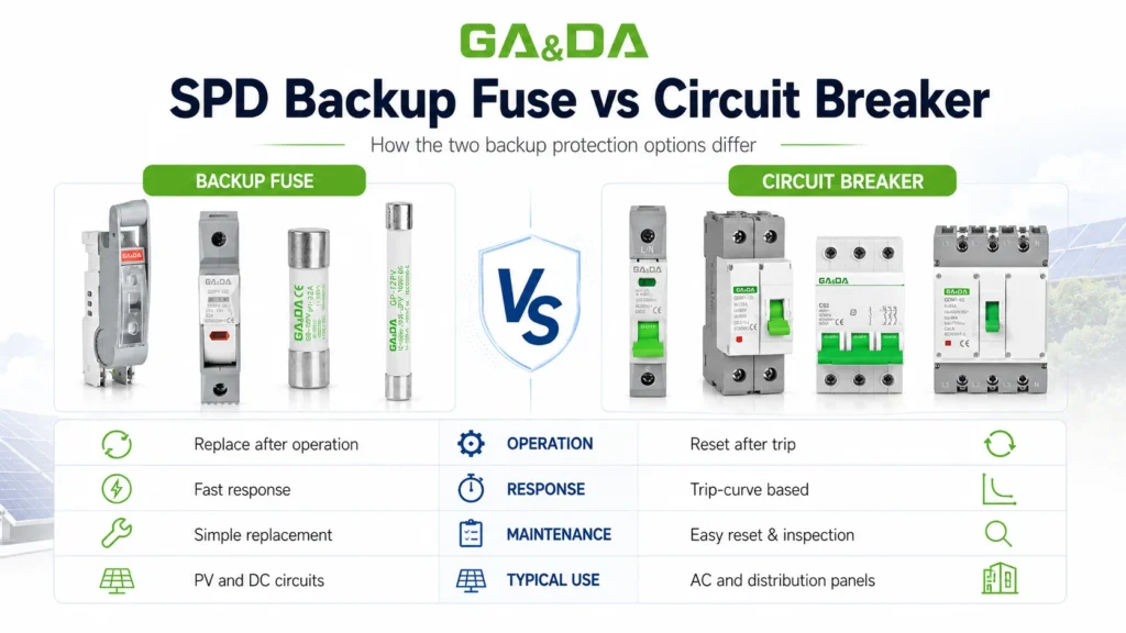 spd backup fuse vs circuit breaker