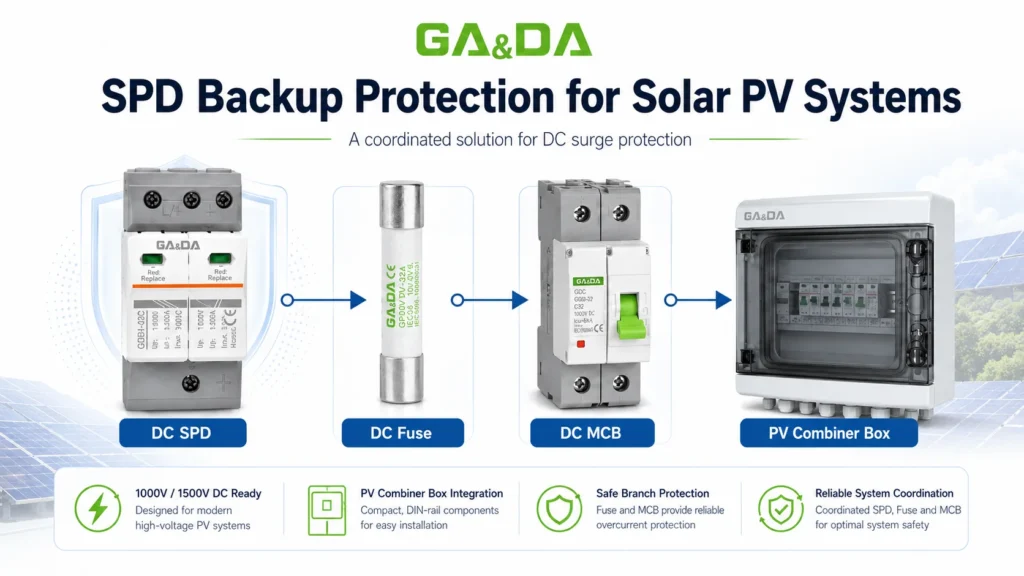 spd backup protection for solar pv systems
