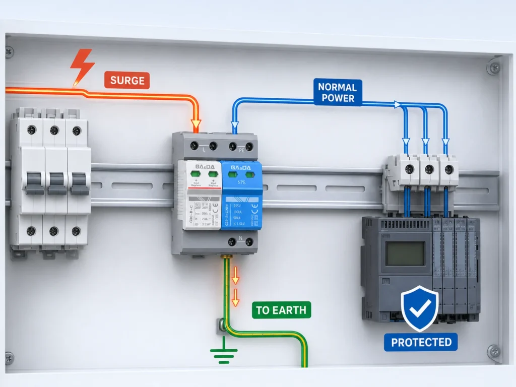 surge protection device working principle