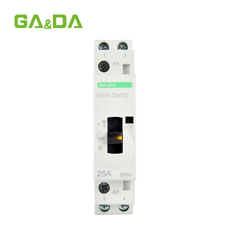 GA&DA GDH8-25M 25A Manual Modular Contactor 2P 4P DIN Rail Manufacturer