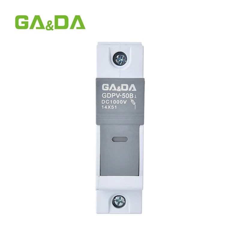 GA&DA GDPV-50B 50A 1000V DC Fuse Base 14x51mm