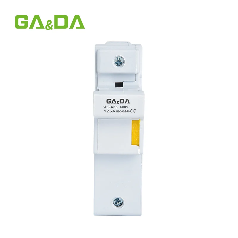 GA&DA RT18-125 125A Cylindrical Fuse Holder 22x58mm 1P 2P DIN Rail Manufacturer