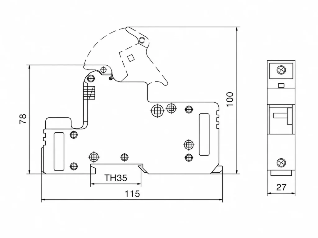 GDPV 50BZ fuse base with indicator