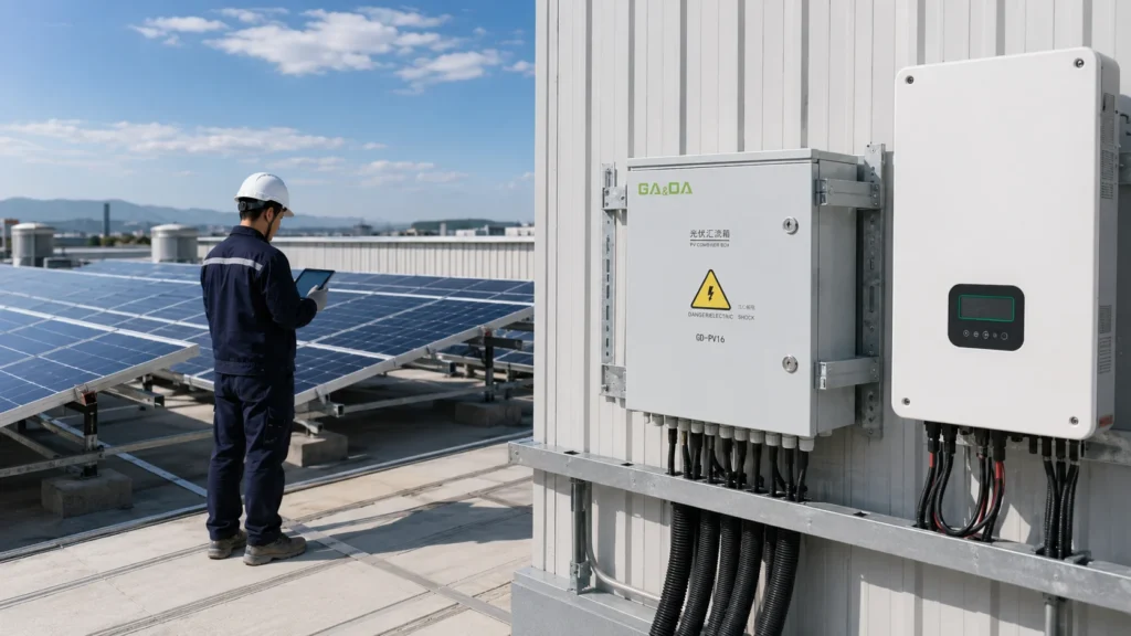 commercial rooftop pv combiner box