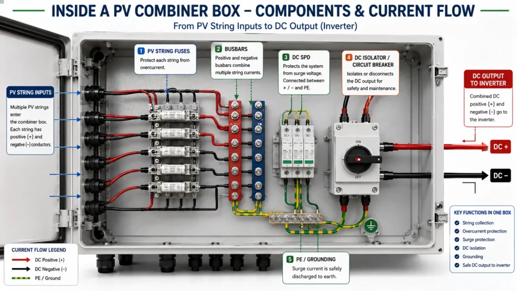 pv combiner box internal wiring