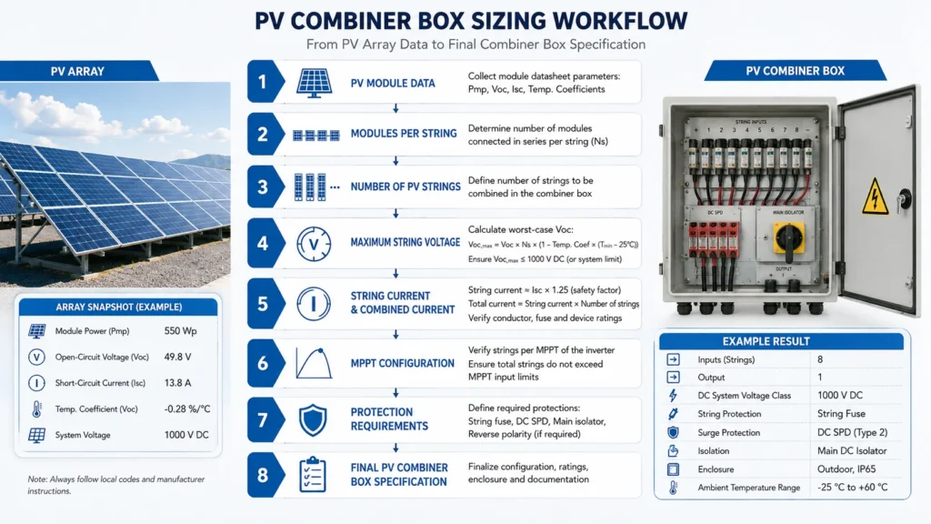 pv combiner box sizing guide