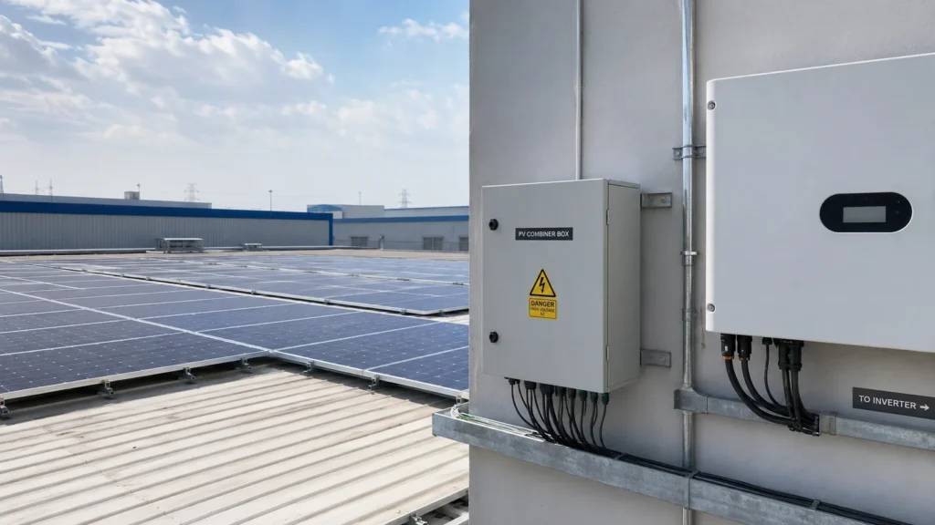 solar combiner box commercial pv installation