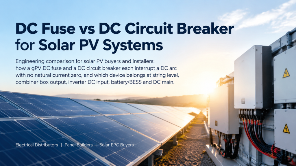 DC fuse vs DC circuit breaker comparison in a solar PV system