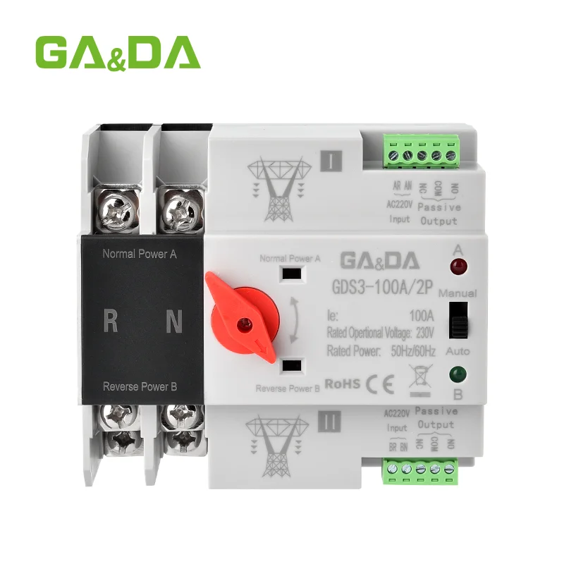 GA&DA GDS3-100A Automatic Transfer Switch 10A-100A