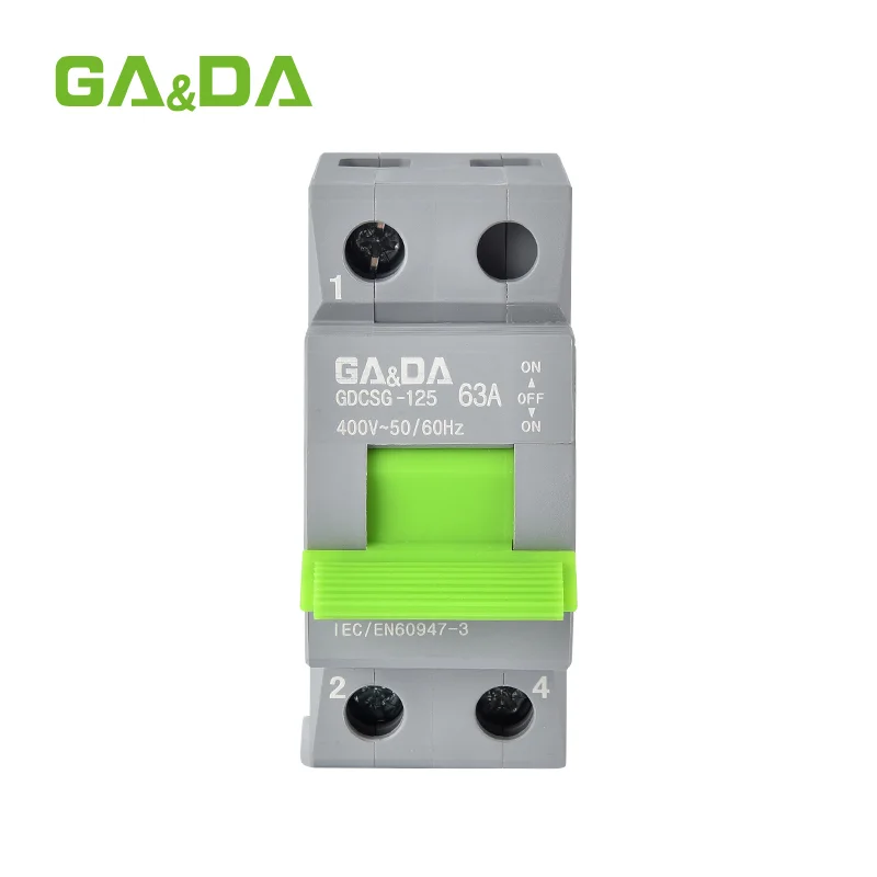GA&DA GDCSG-125 Manual Transfer Switch 1P 2P 3P 4P AC