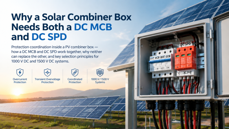 Why a Solar Combiner Box Needs Both a DC MCB and DC SPD