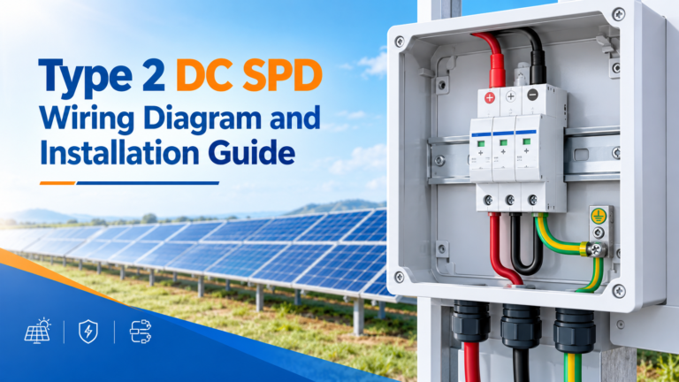 Type 2 DC SPD Wiring Diagram and Installation Guide