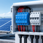 Solar DC distribution box (DCDB) fitted with a Type 2 DC surge protection device for PV systems