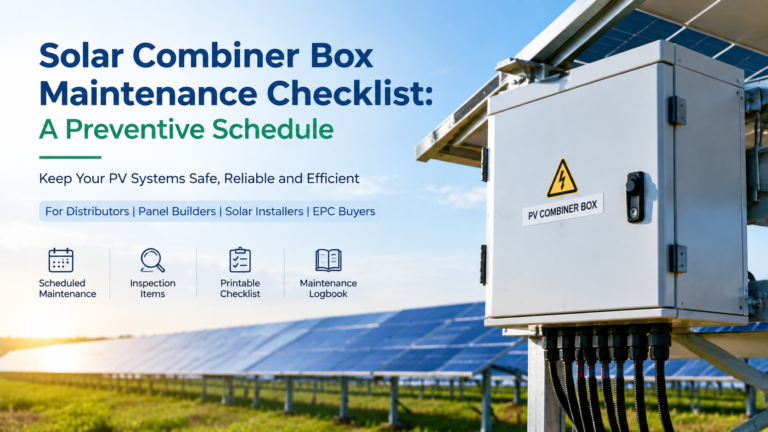 Solar Combiner Box Maintenance Checklist: A Preventive Schedule