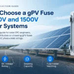 gPV fuse selection for 1000V and 1500V DC solar photovoltaic systems