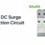 GA&DA three-pole DC surge protective device with DC+, PE and DC- terminals