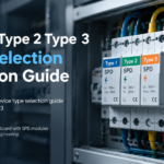 Type 1, Type 2 and Type 3 surge protective devices mounted in a low voltage distribution panel